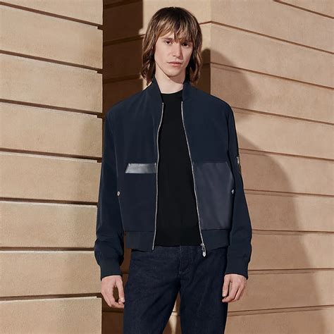 blouson hermes homme|Blouson mit Rippelementen und Lederdetails .